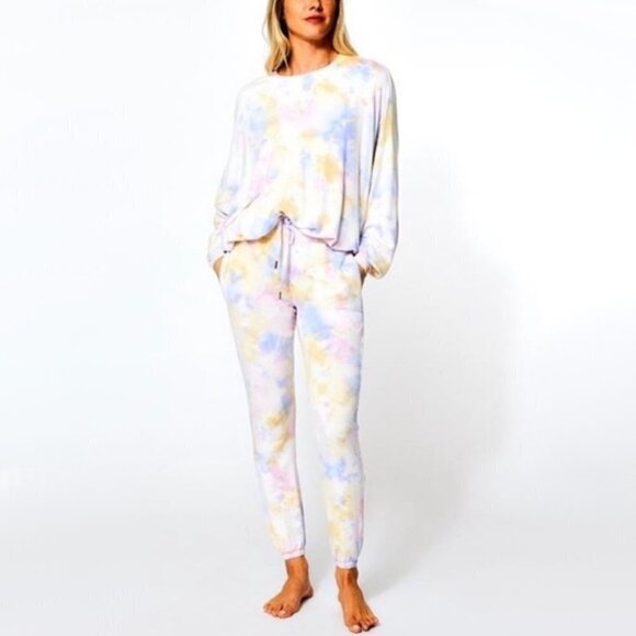 NWT Young Fabulous & Broke pastel tie dye jogger high waist sweatpants, S - Picture 3 of 6